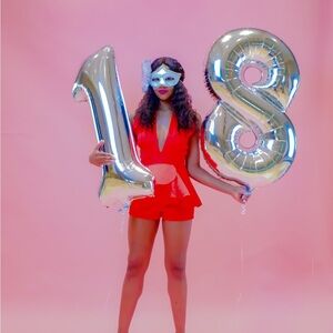 Fashion Nova Red Romper